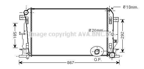 фото Радиатор охлаждения двигателя ava quality cooling ms2402