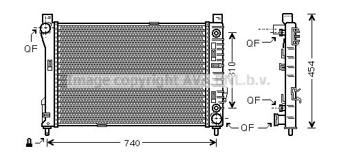 

Радиатор охлаждения двигателя AVA QUALITY COOLING MS2464
