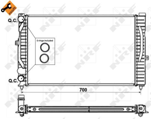 

Радиатор охлаждения двигателя NRF 58259
