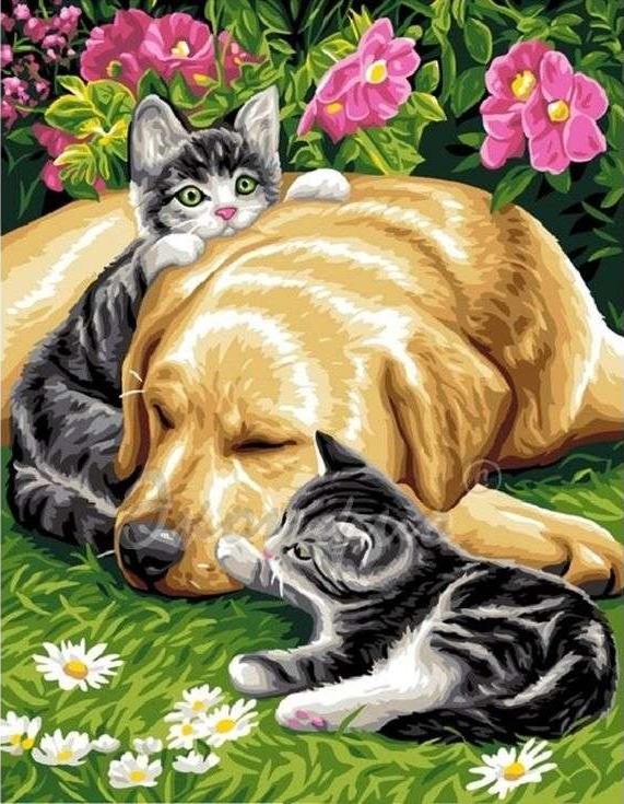 

Картина по номерам Paintboy Наигрались, 40x50 см, Наигрались