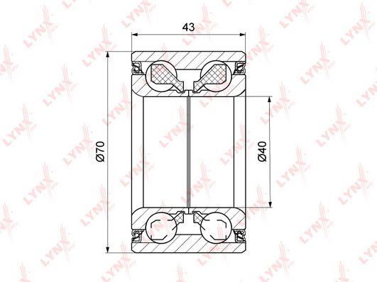 фото Комплект подшипника ступицы колеса lynxauto wb-1337