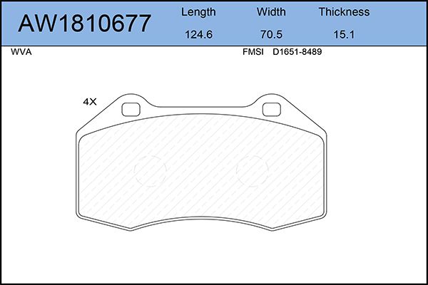 Тормозные колодки AywiParts дисковые AW1810677 600000261405