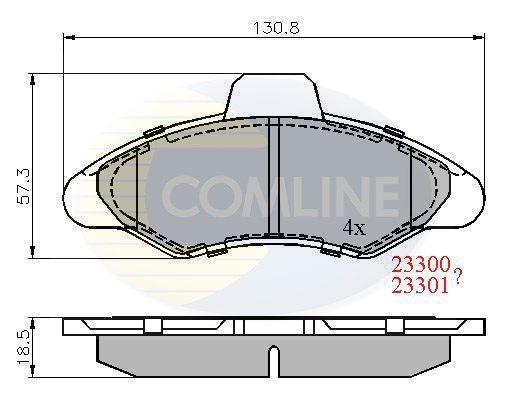 Тормозные колодки COMLINE дисковые CBP0393