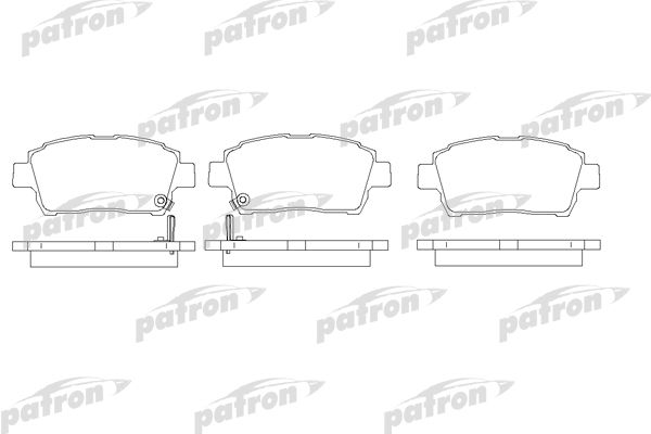 фото Комплект тормозных колодок, дисковый тормоз patron pbp1392