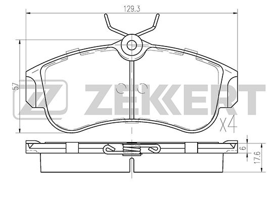 Тормозные колодки ZEKKERT дисковые BS-2805