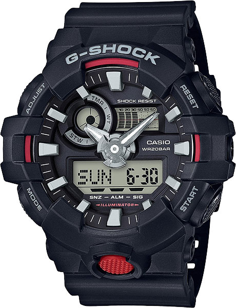 фото Японские наручные часы casio g-shock ga-700-1a с хронографом