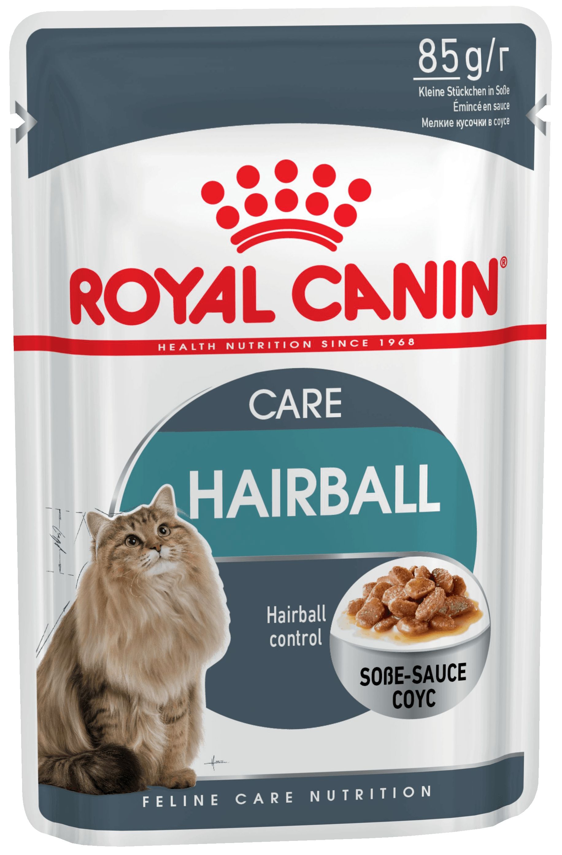 фото Влажный корм для кошек royal canin hairball care, мясо, 85г