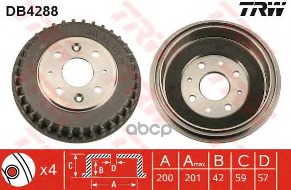 Барабан тормозной TRW DB4288