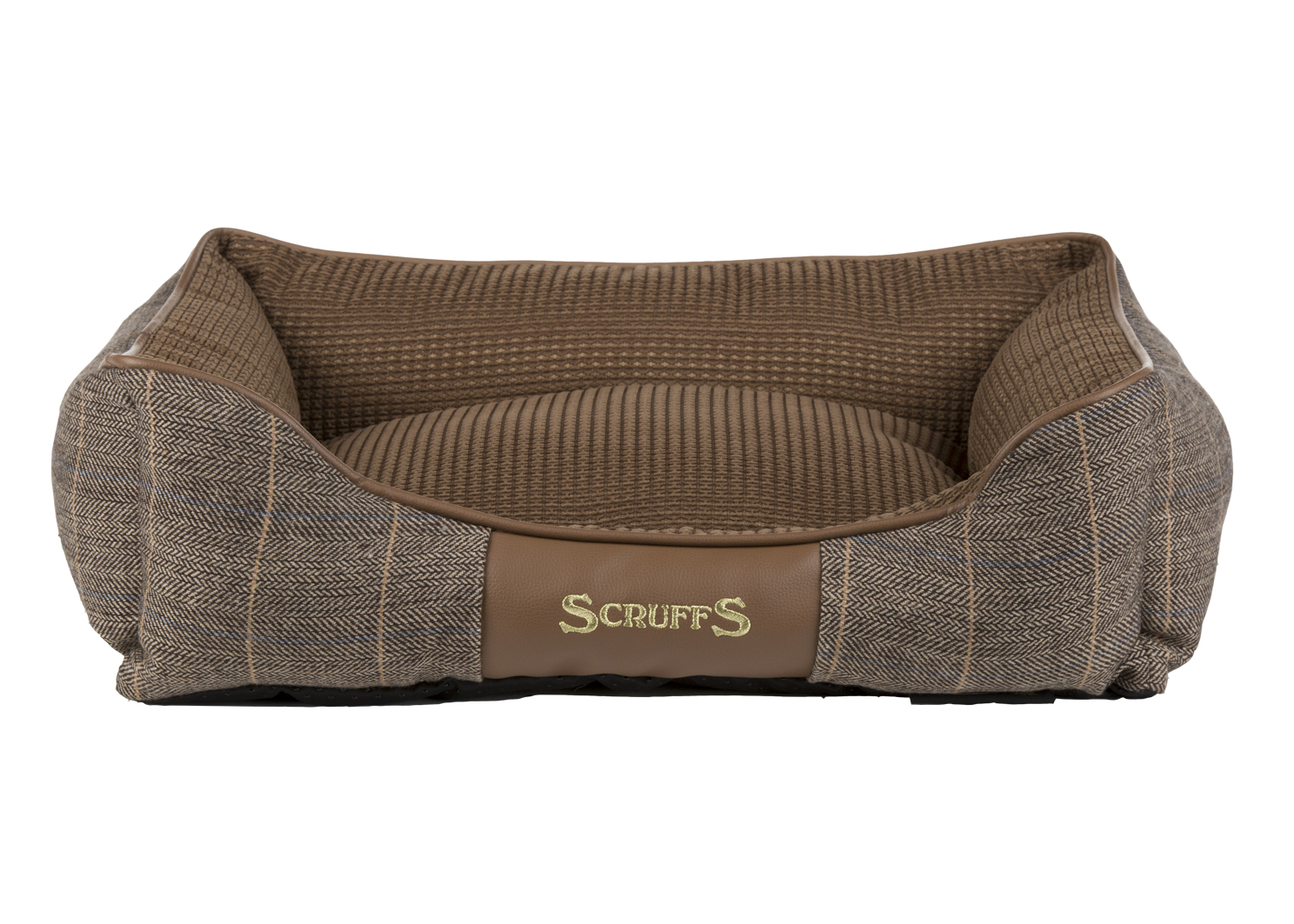 Лежак для собак Scruffs Windsor, с бортиками, коричневый, 50 х 40 х 14 см