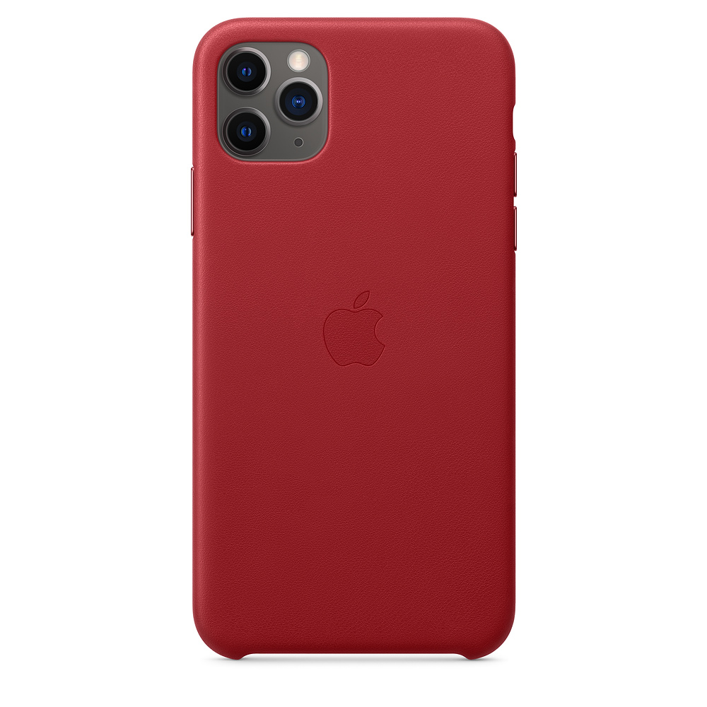 фото Чехол apple для iphone 11 pro max leather case (product) red