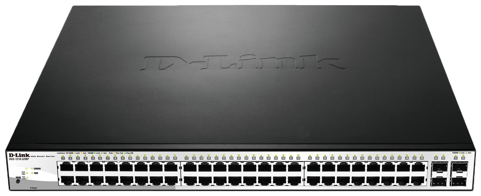 

Коммутатор D-Link DGS-1210-52MP/C1A Grey/Black, DGS-1210