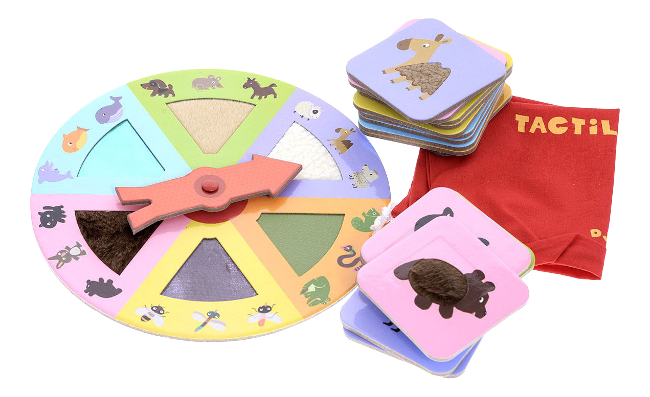 Настольная игра Djeco Тактильное лото Животные животные развивающие карточки 17 4102 3 коробка