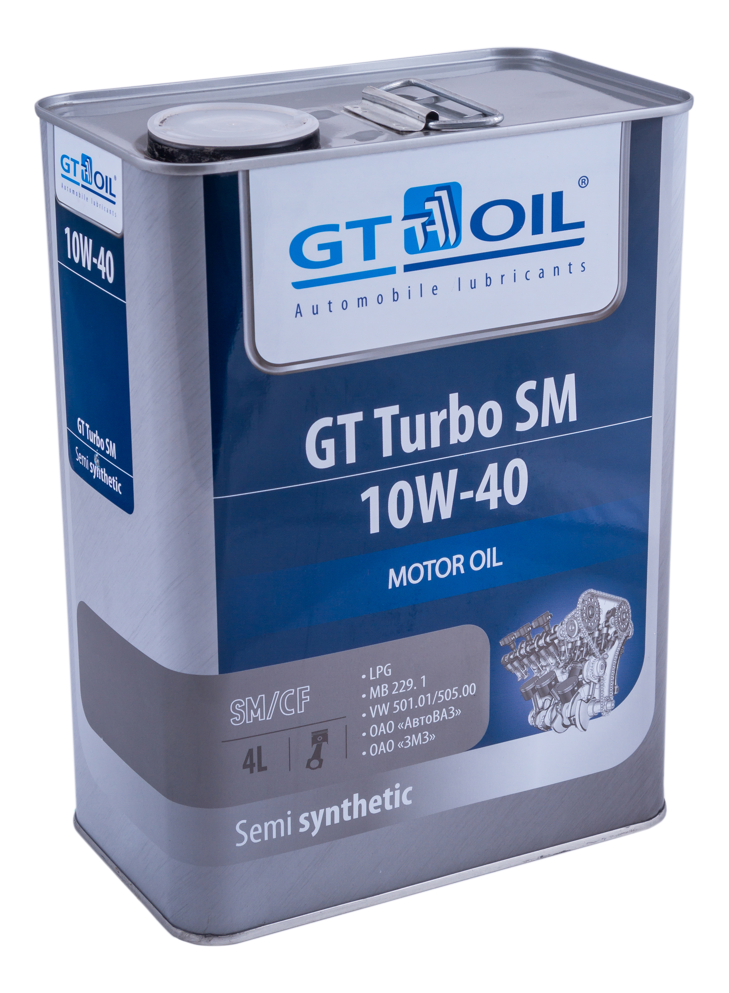 фото Моторное масло gt-oil turbo sm 10w-40 4л gt oil