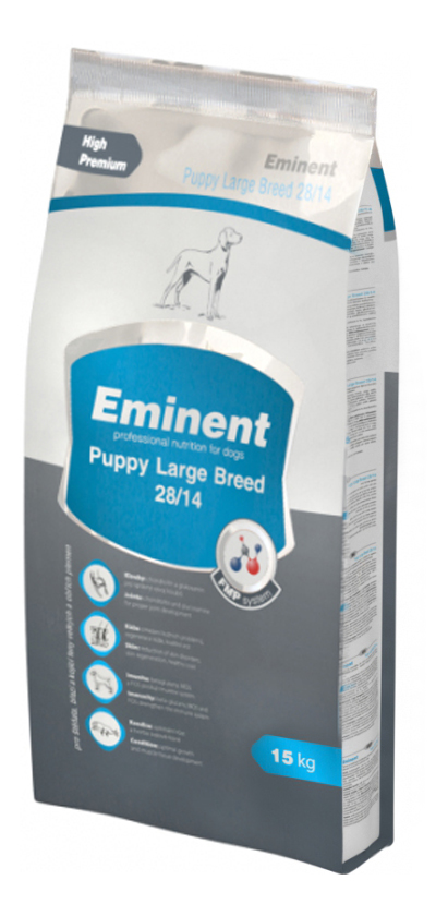 

Сухой корм для щенков Eminent Puppy Large Breed 28/14, рис, курица, кукуруза, 15кг, Puppy Large Breed 28/14 Professional nutrition for dogs