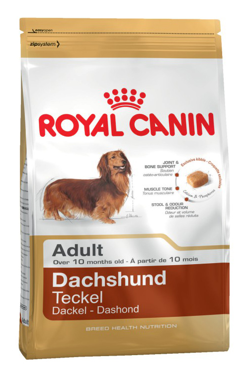 фото Сухой корм для собак royal canin adult dachshund, курица, 7.5кг