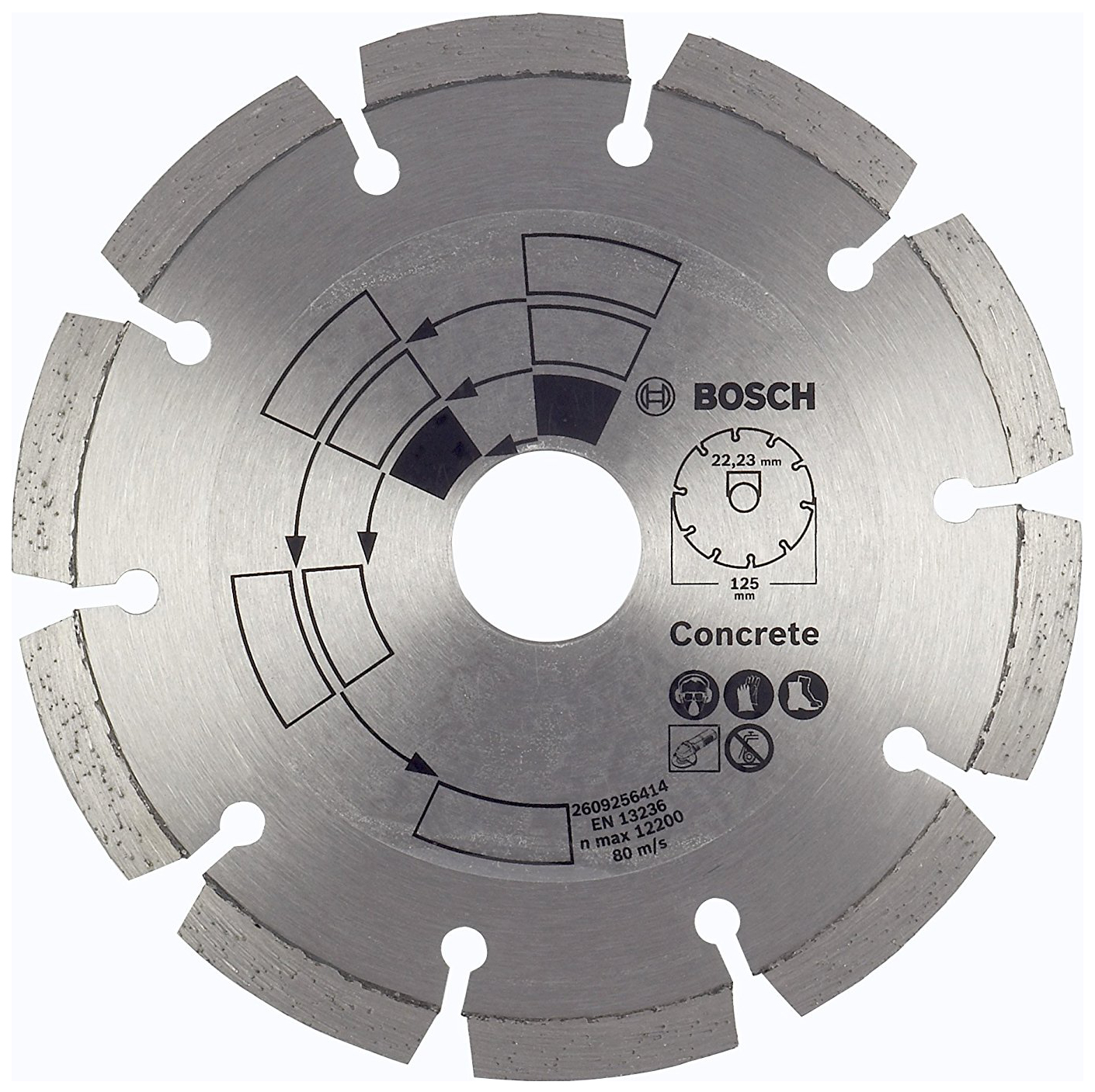 Диск отрезной алмазный Bosch БЕТОН 125 мм DIY 2609256414 алмазный диск для ушм bosch