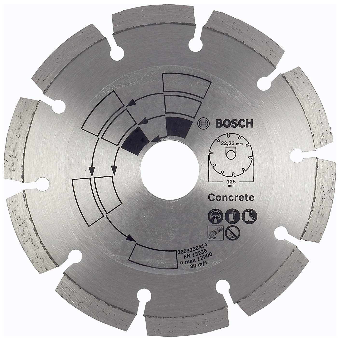 фото Диск отрезной алмазный bosch бетон 125 мм diy 2609256414