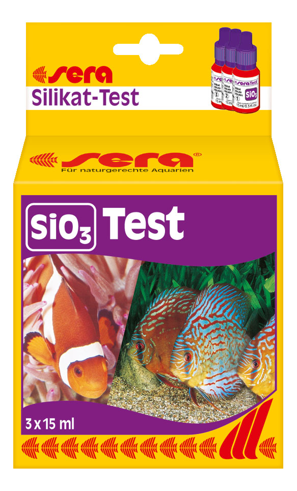 Тест для воды Sera SiO3 (силикаты), 3 х 15 мл