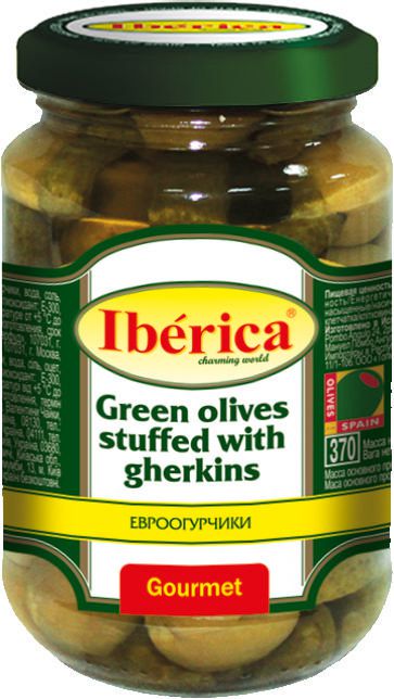 

Оливки фаршированные огурчиком Iberica gourmet 350 г