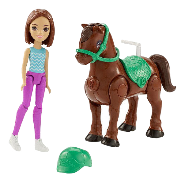 

Кукла Barbie FHV62 Барби в движении Пони и кукла, Пони и кукла