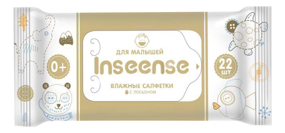 фото Детские влажные салфетки inseense 22 шт.