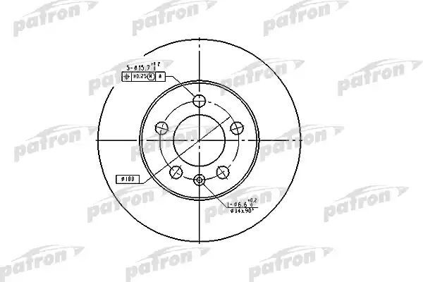 фото Тормозной диск patron pbd2803