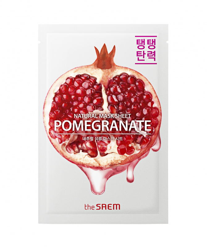 Маска тканевая N с экстрактом граната Natural Pomegranate Mask Sheet 21мл