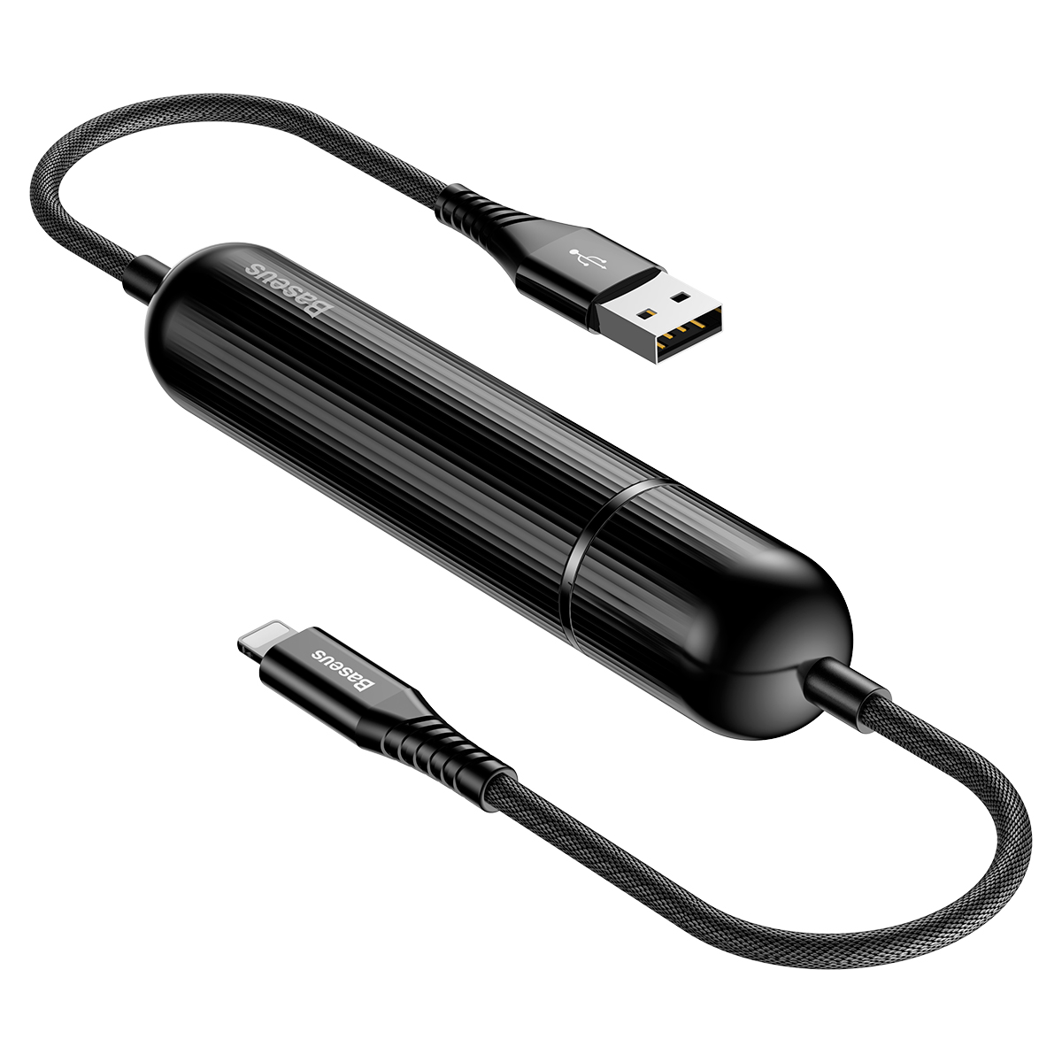 фото Внешний аккумулятор baseus energy two-in-one power bank cable black