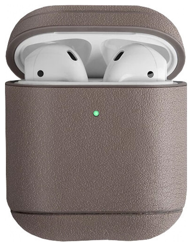 фото Uniq terra genuine leather beige для зарядного кейса airpods