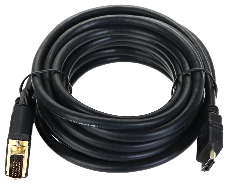 фото Кабель tv-com hdmi-dvi, m-m 5м black (lcg135e-5m)