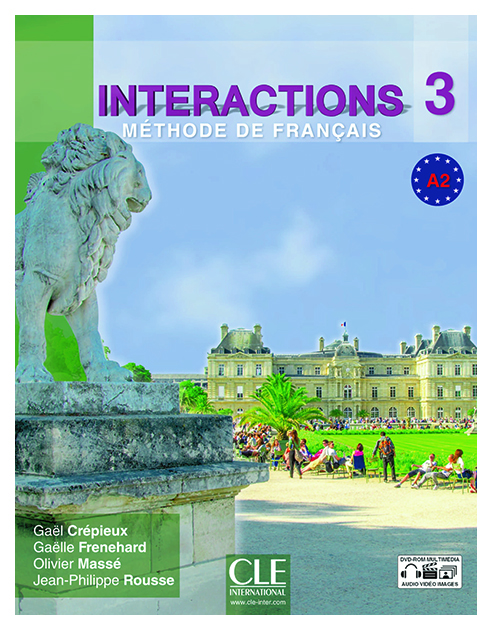 фото Книга cle international "interactions 3 methode de francais - (a2) (+ dvd)"