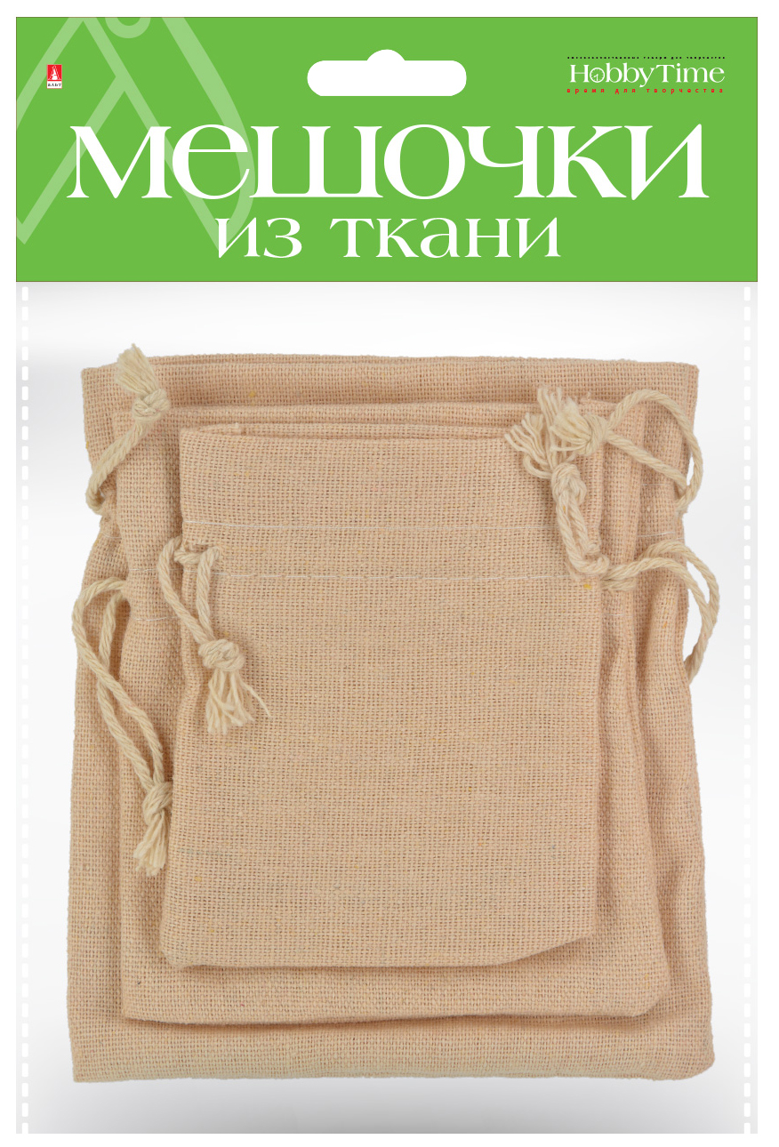 фото Подарочные мешочки из ткани, набор №16, 3 штуки, 3 размера альт
