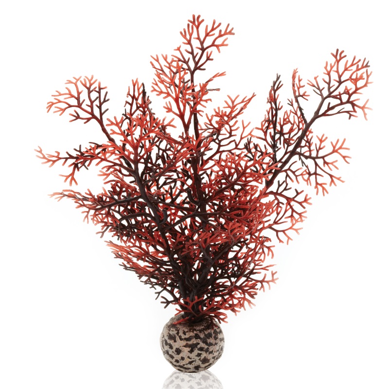 фото Искусственное растение для аквариума biorb малиновый морской веер малый, пластик, 20см