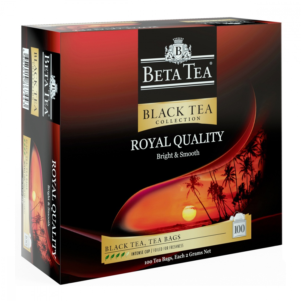 Чай Beta Tea Королевское качество черный листовой 100 пакетиков