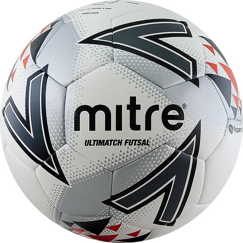 фото Футзальный мяч mitre futsal ultimatch №4 white/grey