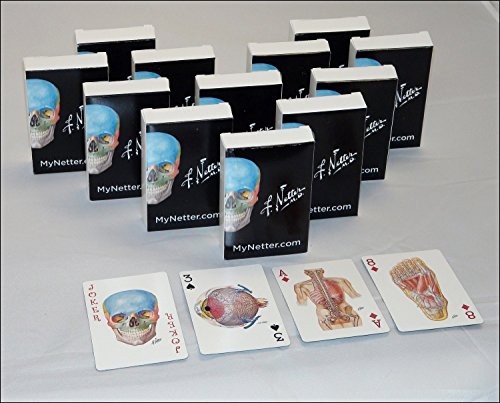 

Netter Playing Cards: Netter's Anatomy Art Cards Box of 12 Decks