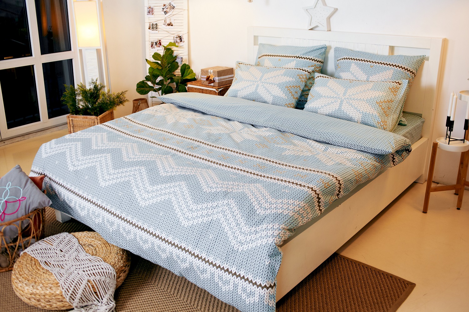 

Постельное белье TM Textile Severnaya Legenda Цвет: Голубой 2 сп. евро