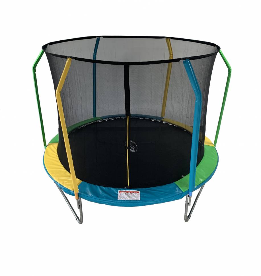 фото Батут 10ft 3,05м sportelite fly fr-60-10ft фиберглас с защитной сеткой внутрь и лестницей