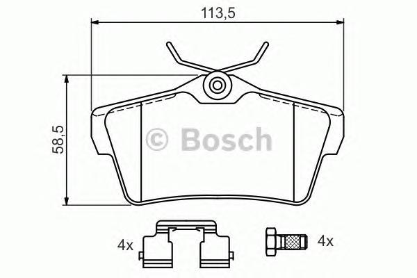 

Комплект тормозных колодок BOSCH 0986494192