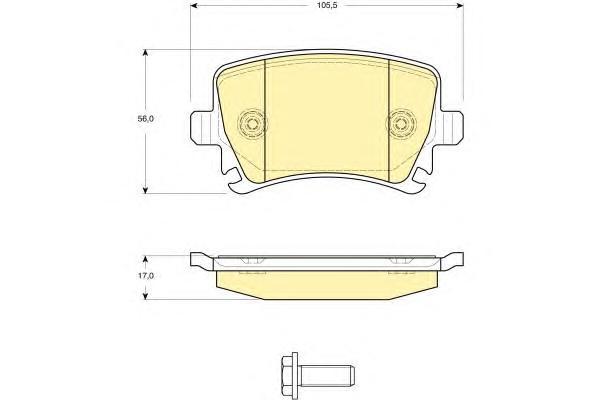 

Комплект тормозных колодок Girling 6116221