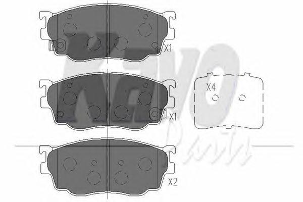 

Комплект тормозных колодок kavo parts KBP4509