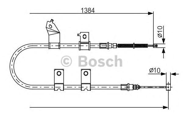 фото Трос cтояночного тормоза bosch 1987482082