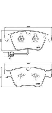 

Комплект тормозных колодок Brembo P05003