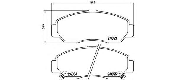 Комплект тормозных колодок Brembo P28047 100023943206