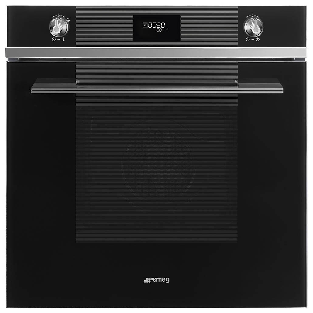 фото Встраиваемый электрический духовой шкаф smeg sf6101vn black