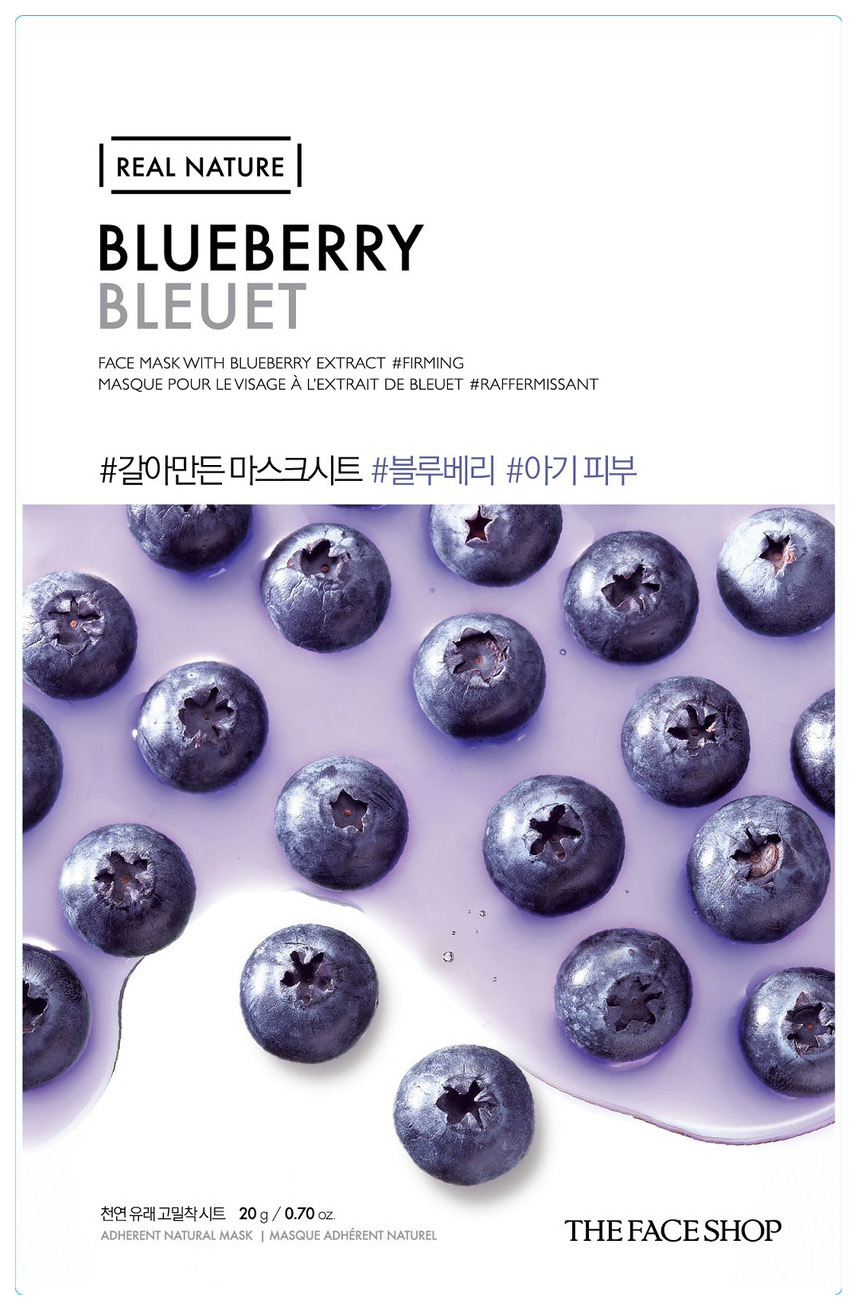 

Маска для лица The Face Shop Real Nature Blueberry Face Mask 20 г