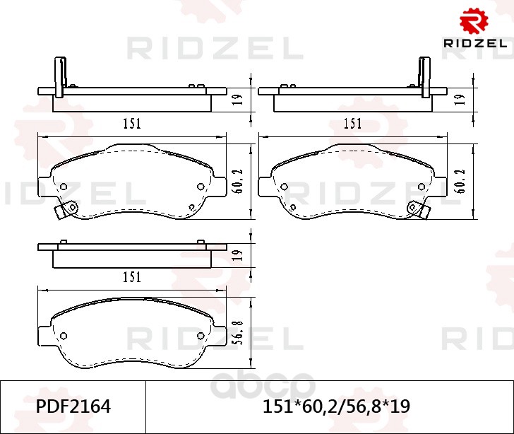 

Комплект тормозных колодок RIDZEL PDF2164