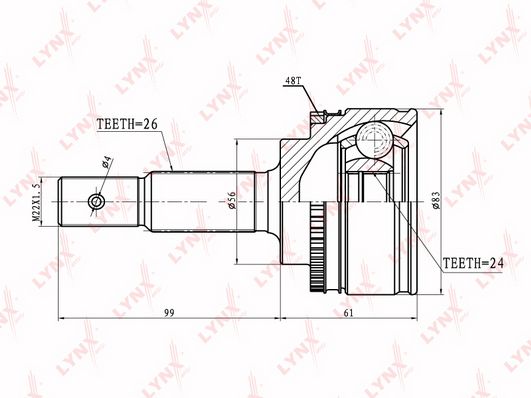 

Шрус LYNXauto CO-7504A