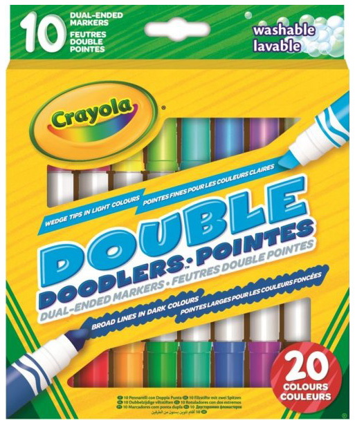 фото Набор смываемых двусторонних фломастеров crayola double doodlers, 10 штук 58-8311