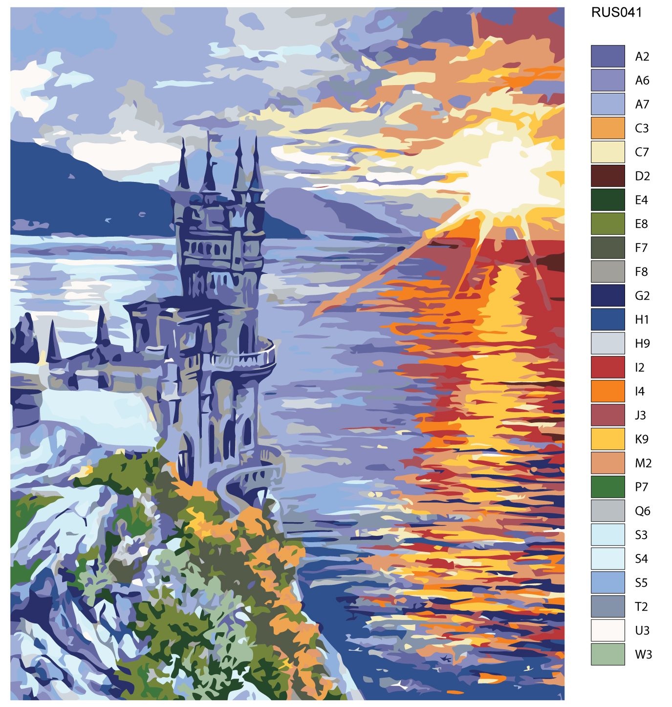 

Картина по номерам, 40 x 50, RUS041, RUS041
